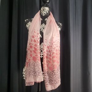 Pink leopard print fashion scarf